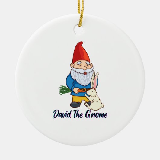 David The Gnome Keramisch Ornament (Voorkant)