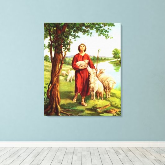 David The Shepherd Canvas Afdruk (Insitu (Houten vloer))