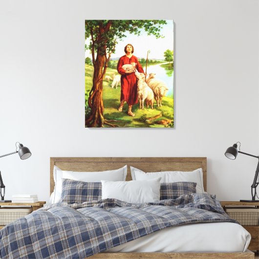 David The Shepherd Canvas Afdruk (Insitu (Slaapkamer))