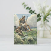 David the Shepherd door Copping,  religie Briefkaart (Staand voorkant)