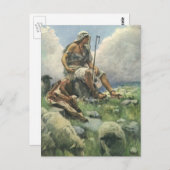 David the Shepherd door Copping,  religie Briefkaart (Voorkant / Achterkant)