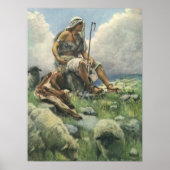 David the Shepherd door Copping, religie Poster (Voorkant)