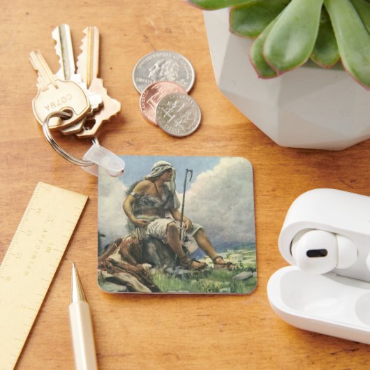 David the Shepherd door Copping,  religie Sleutelhanger (Bureau)