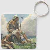 David the Shepherd door Copping,  religie Sleutelhanger (Achterkant)