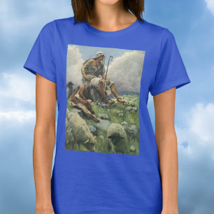 David the Shepherd door Copping,  religie T-shirt