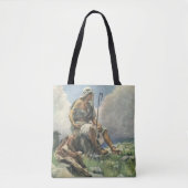 David the Shepherd door Copping,  religie Tote Bag (Voorkant)