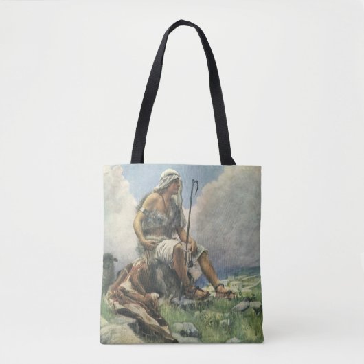 David the Shepherd door Copping, religie Tote Bag (Voorkant)