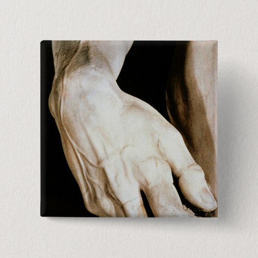 David van Michelangelo Buonarroti , 1501-04 Vierkante Button 5,1 Cm (Voorkant)