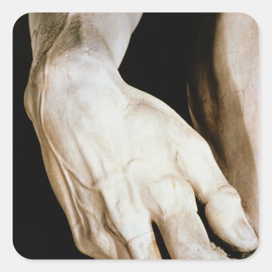 David van Michelangelo Buonarroti , 1501-04 Vierkante Sticker (Voorkant)