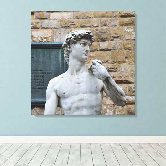 David van Michelangelo Canvas Afdruk (Insitu (Houten vloer))