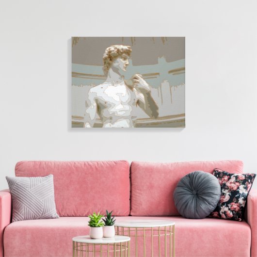 David van Michelangelo Canvas Afdruk (Insitu (Woonkamer))