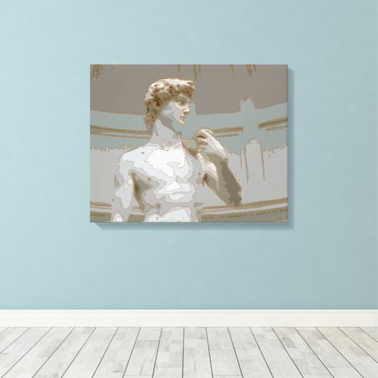 David van Michelangelo Canvas Afdruk (Insitu (Houten vloer))