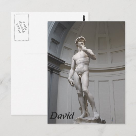 David van Michelangelo- Florence Briefkaart (Voorkant / Achterkant)