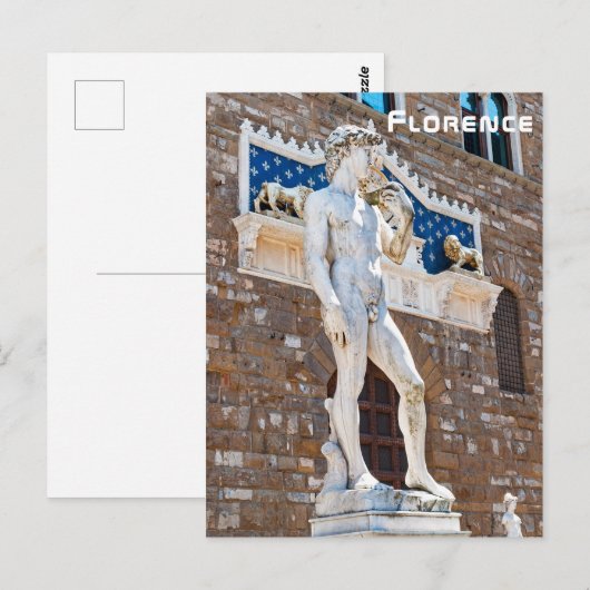David van Michelangelo, Florence, Toscane, Italië Briefkaart (Voorkant / Achterkant)