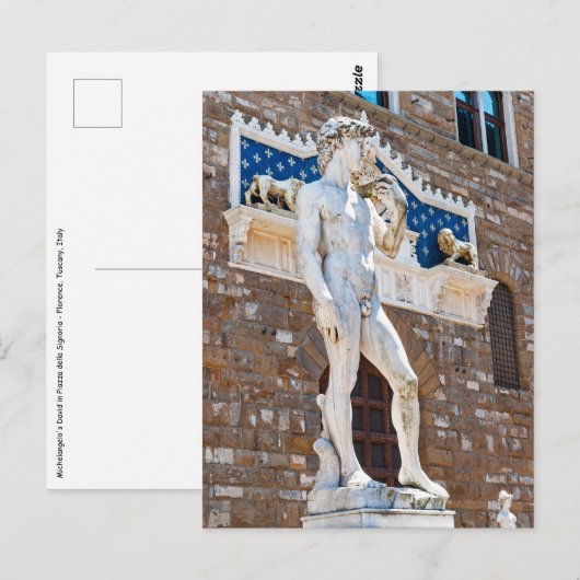 David van Michelangelo, Florence, Toscane, Italië Briefkaart (Voorkant / Achterkant)