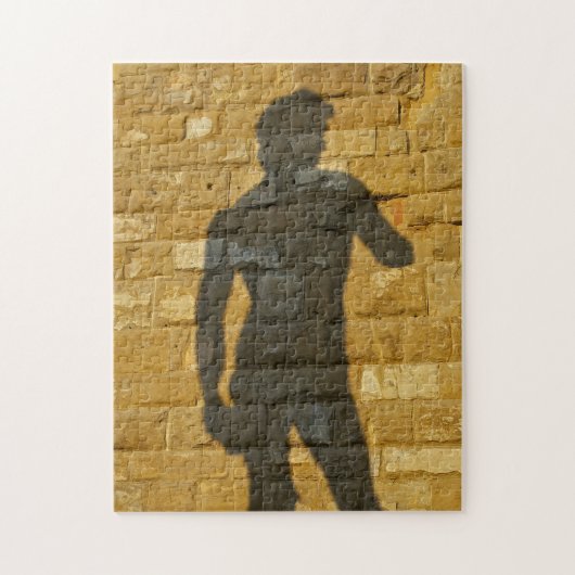 David van Michelangelo in Silhouette Puzzle Legpuzzel (Verticaal)