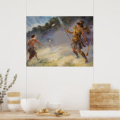 David vecht tegen Goliath Poster (Keuken)