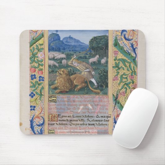 David verdedigt het schaap van zijn vader tegen ee muismat (Met muis)