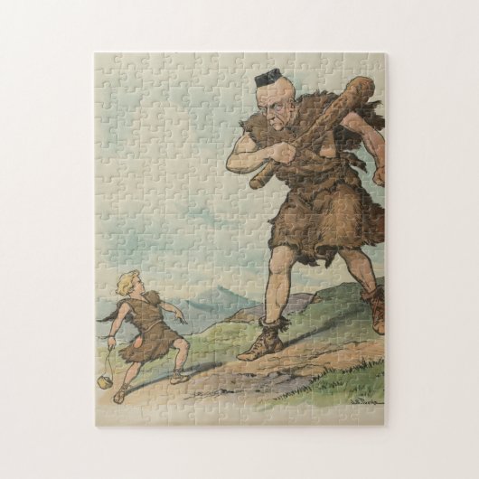David Versus Goliath Illustration (1905) Legpuzzel (Verticaal)