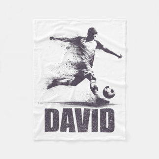 David Voetbal Jongens Gepersonaliseerde Eerste Naa Fleece Deken