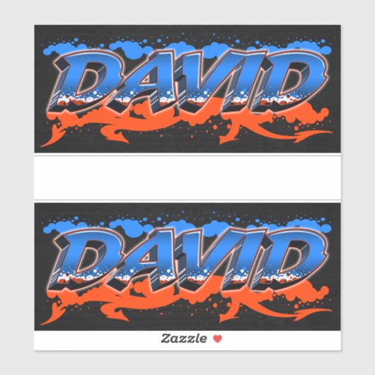 David Vorname Name Graffiti Aufkleber Sticker (Vel)