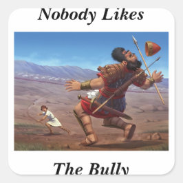 David vs. Goliath Vierkante Sticker