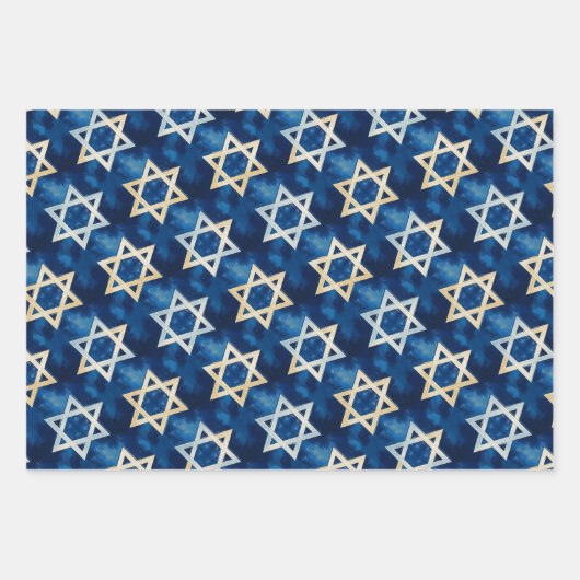 David Waterverf Chanoeka Inpakpapier Vel (Voorkant 2)