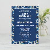 David Waterverf Custom Bar Bat Mitzvah Kaart (Staand voorkant)