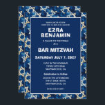 David Waterverf Custom Bar Bat Mitzvah Kaart<br><div class="desc">Perfecte kaart om een bat mitswa, bar mitswa of andere Joodse viering aan te kondigen! Sterrenpatroon voor u aan de voor- en achterkant! VOLLEDIG ! Klik hierboven op "Personaliseren" om de tekst te bewerken. Klik op "bewerken met het ontwerpgereedschap" om de lettertypen, kleuren en plaatsingen aan te passen en om...</div>