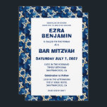 David Waterverf Custom Bar Bat Mitzvah Kaart<br><div class="desc">Perfecte kaart om een bat mitswa, bar mitswa of andere Joodse viering aan te kondigen! Sterrenpatroon voor u aan de voor- en achterkant! VOLLEDIG ! Klik hierboven op "Personaliseren" om de tekst te bewerken. Klik op "bewerken met het ontwerpgereedschap" om de lettertypen, kleuren en plaatsingen aan te passen en om...</div>