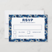 David Waterverf Custom Bar Bat Mitzvah RSVP Kaartje (Voorkant)