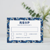 David Waterverf Custom Bar Bat Mitzvah RSVP Kaartje (Staand voorkant)