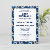 David Waterverf Custom QR Bar Bat Mitzvah Kaart (Staand voorkant)