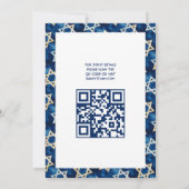 David Waterverf Custom QR Bar Bat Mitzvah Kaart (Achterkant)