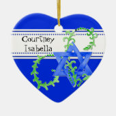 David Waterverf Leaf Dot Swirl Uitnodigen Keramisch Ornament (Voorkant)