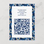 David Waterverf QR Code Bar Bat Mitswa Informatiekaartje (Voorkant)