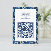 David Waterverf QR Code Bar Bat Mitswa Informatiekaartje (Staand voorkant)