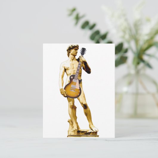 David with Guitar Briefkaart (Staand voorkant)