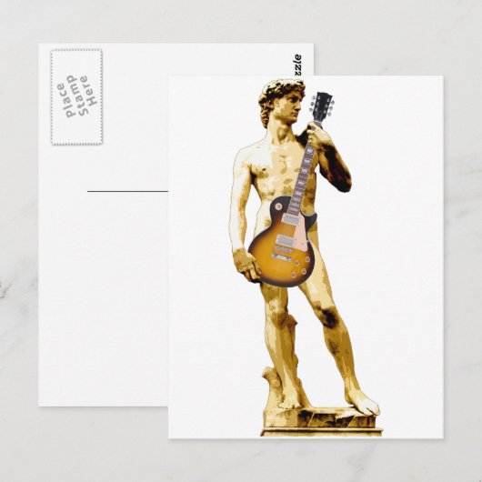 David with Guitar Briefkaart (Voorkant / Achterkant)