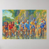 Davide Rebellin Col d'Eze Paris-Nice 2008 vals sch Poster (Voorkant)