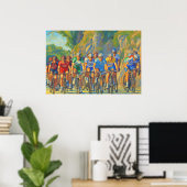 Davide Rebellin Col d'Eze Paris-Nice 2008 vals sch Poster (Thuiskantoor)