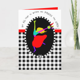 Davidic Dancer Buffalo Plaid Wenskaart Bedankkaart