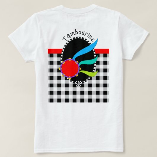 Davidic Dancer met Tambourine T-Shirt (Design achterkant)