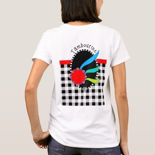 Davidic Dancer met Tambourine T-Shirt (Achterkant)