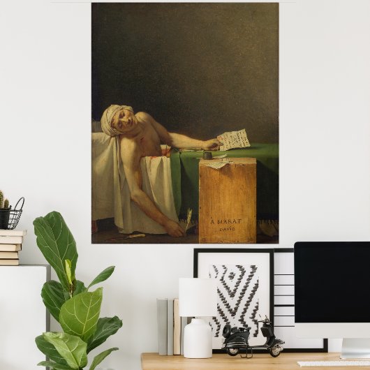 David's De dood van Marat Poster (Thuiskantoor)