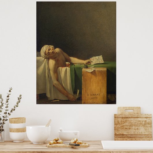 David's De dood van Marat Poster (Keuken)