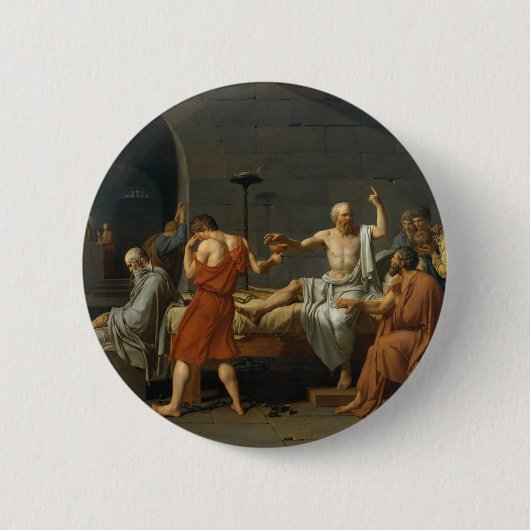 David's dood van Socrates Ronde Button 5,7 Cm (Voorkant)