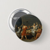 David's dood van Socrates Ronde Button 5,7 Cm (Voorkant /achterkant)