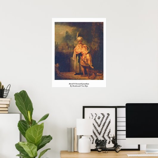 David's Farewell Jonathan By Rembrandt van Rijn Poster (Thuiskantoor)