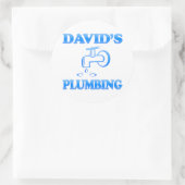 David's Loodgieterij Ronde Sticker (Tas)